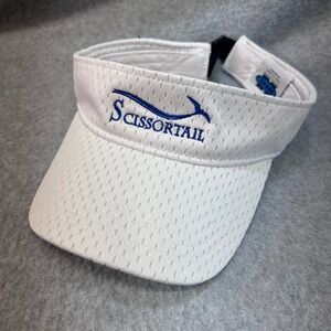 Scissortail Logo Unisex White Big Accessories Mesh Golf Visor Adjustable OSFM